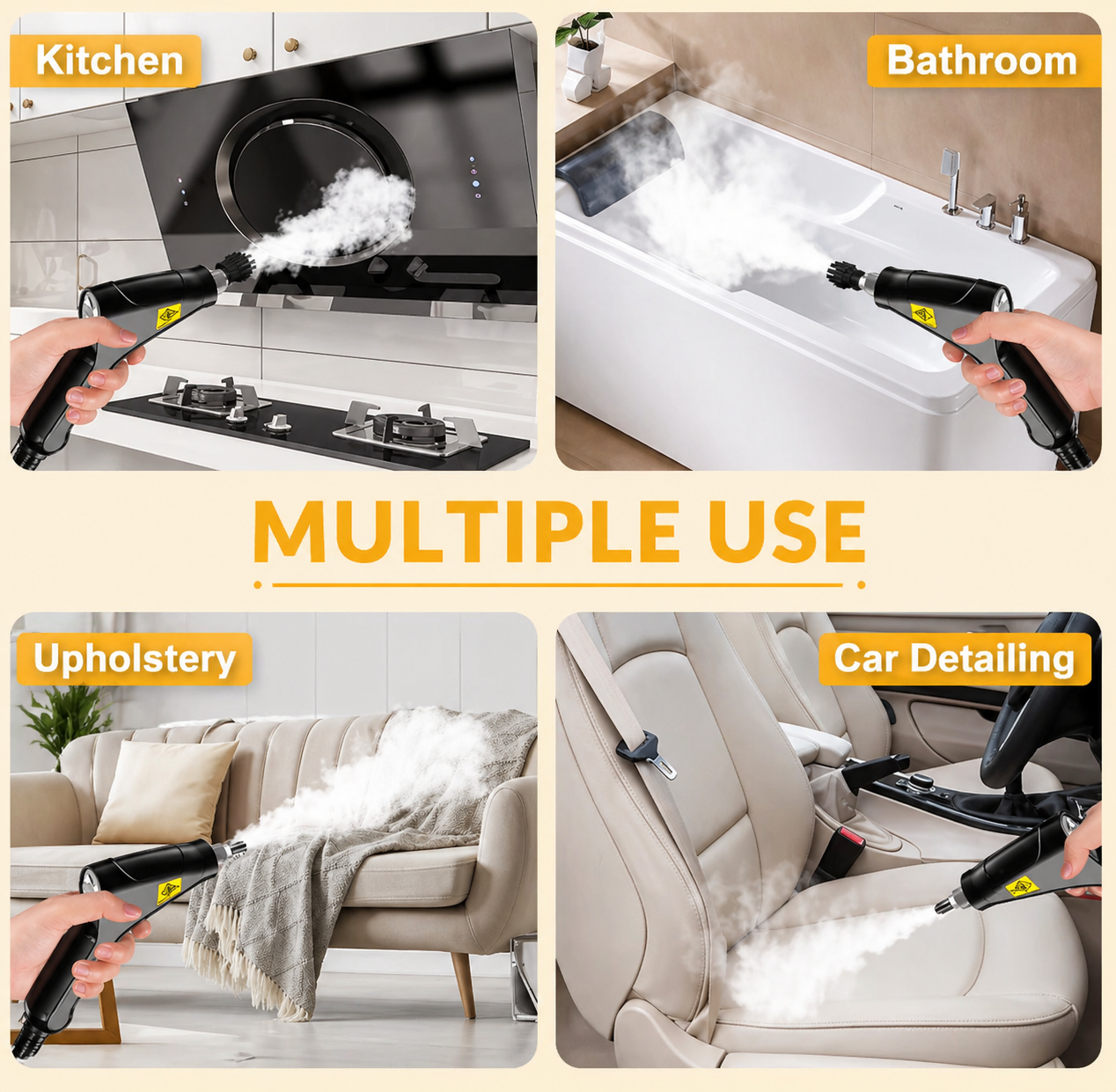 Powerful 2500W Handheld Steam Cleaner